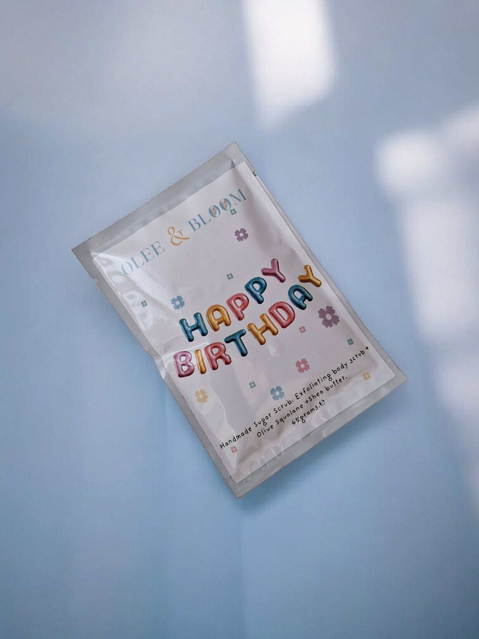 Happy Birthday Natural Sugar scrub. ( mini)