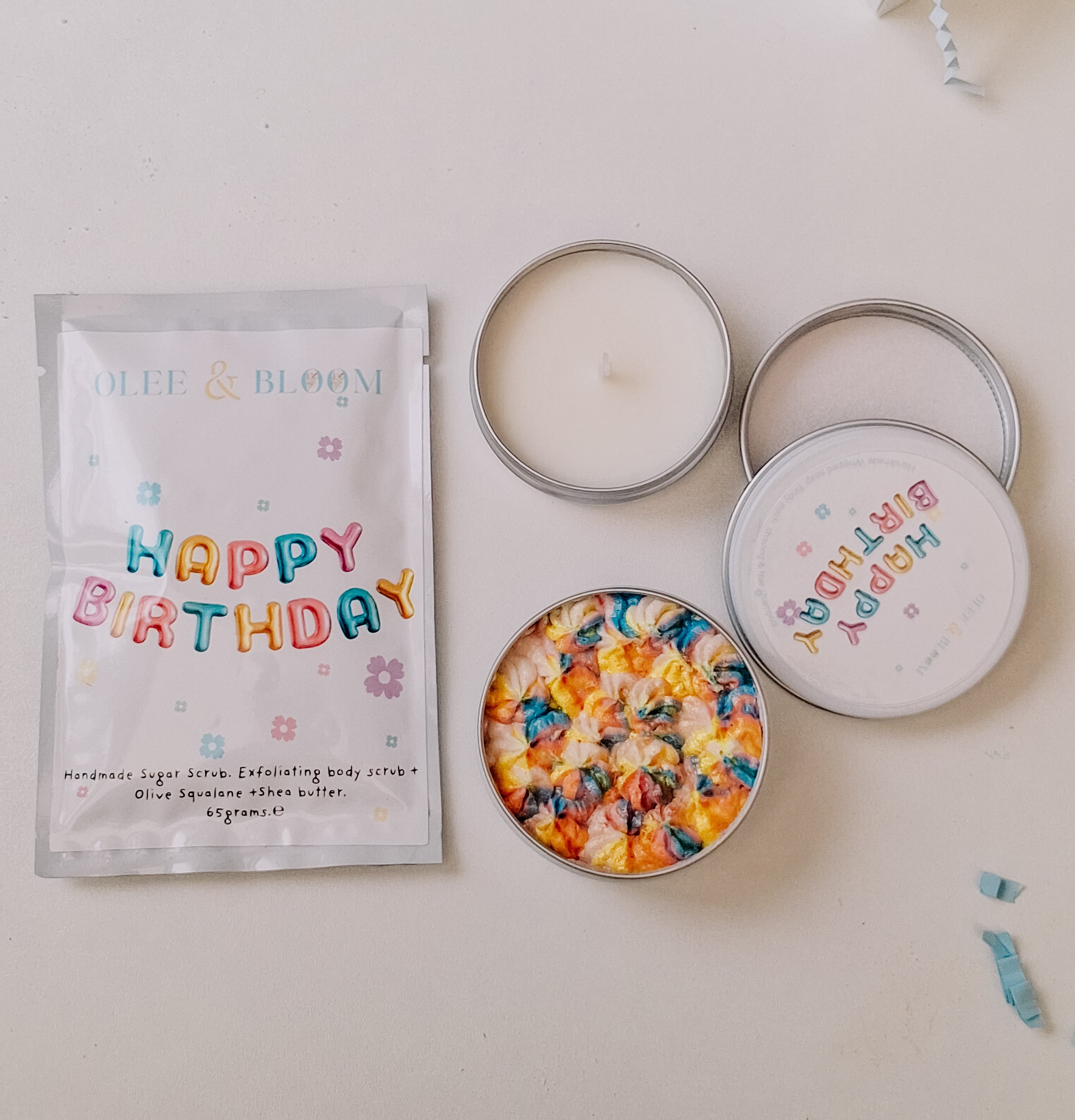 Happy Birthday  Whipped  soap and scrub. Mini