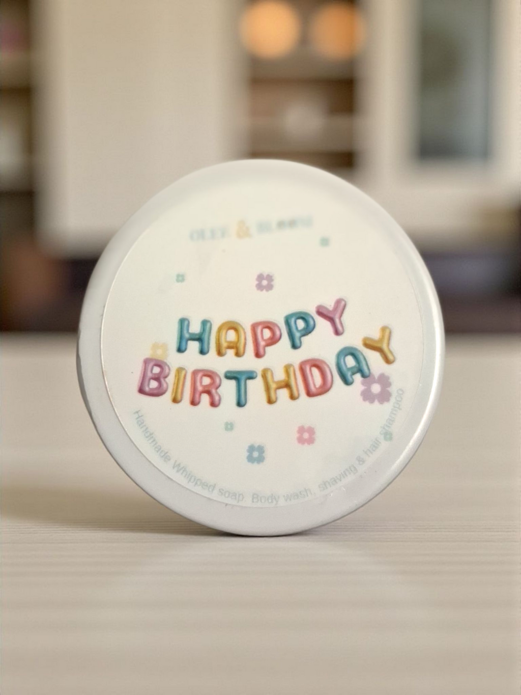 Happy Birthday  Whipped  soap and scrub. Mini